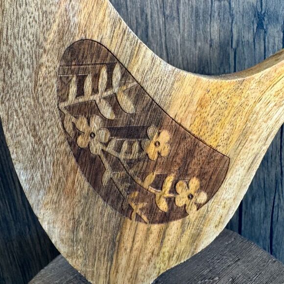 Home Decor Wood Bird Sitter Farm Chicken Decor NEW FAST SHIP - Picture 3 of 6